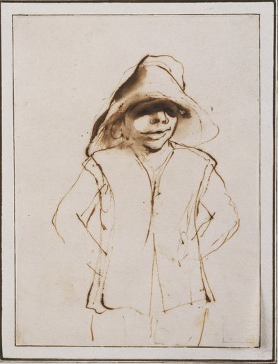 Boy in a Large Hat by Guercino